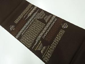 リサイクル　刺子抽象模様袋帯